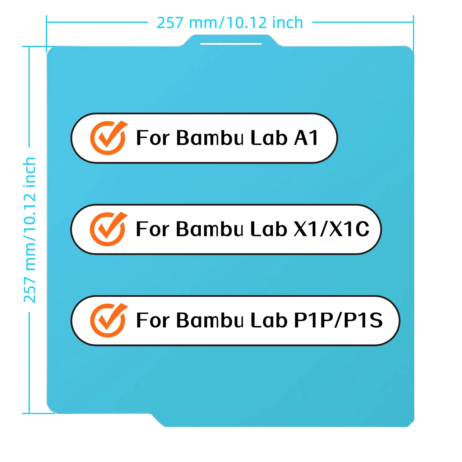 

Холодная пластина для Bambu lab X1/P1P/A1, листовая пружинная сталь, холодная пластина, двухсторонняя нагревательная платформа, детали 3D-принтера Bambu Lab X1C P1S