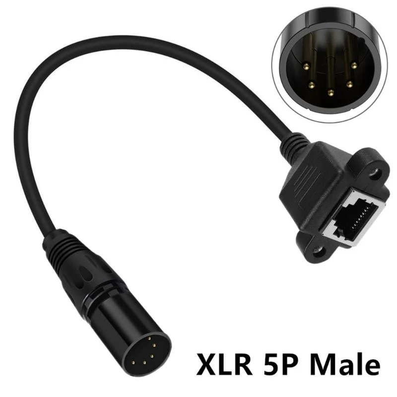 XLR5 To RJ45 Sound Connection Cable With Ears For Easy Installation And Secure Connection Best Sale-image