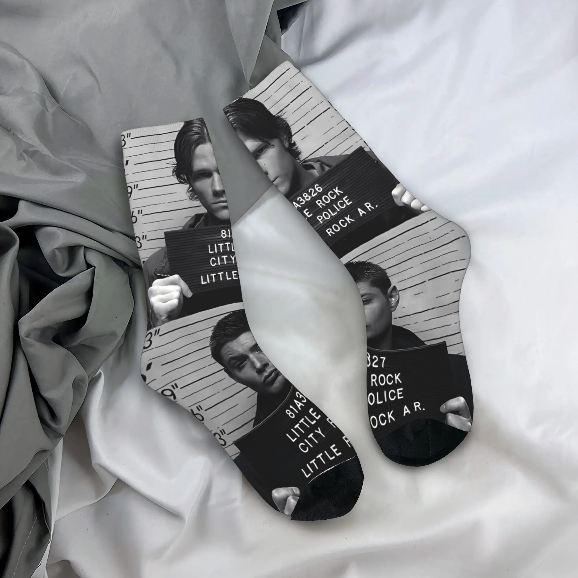 

Чулки «Сверхъестественное Дин Винчестер», винтажные носки с принтом, осенние противоскользящие носки, мужские спортивные носки для бега, средние мягкие носки