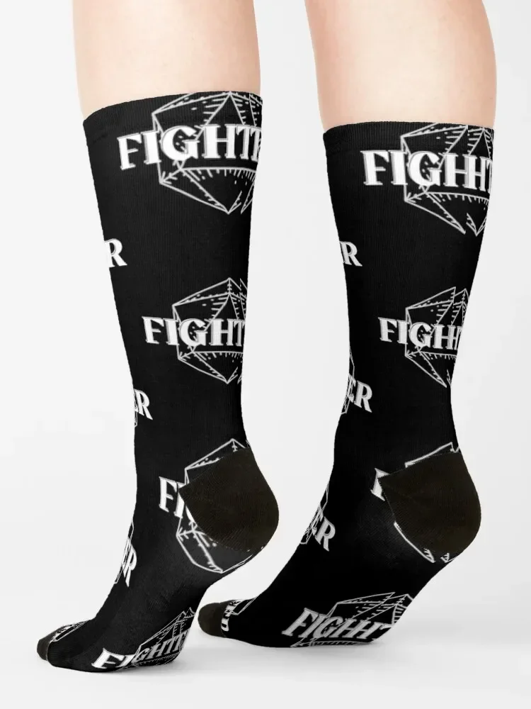 DnD Fighter Class Symbol D20 Print Socks essential christmas stocking christmas gift Crossfit Male Socks Women\'s