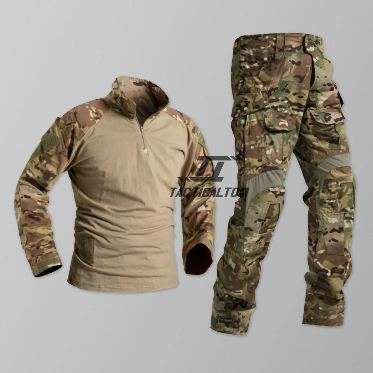 Tuta tattica da rana mimetica tattica Tom Gen3 MC, set da allenamento per sport all'aria aperta, tuta da caccia G3, maniche lunghe + pantaloni