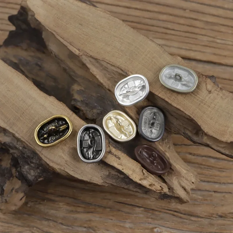 أزرار معطف حبوب البن الكلاسيكية ، سترة وسترة وسترة بيضاء وفضية ، معدن ذهبي عتيق ، محراب ، 6 * #5