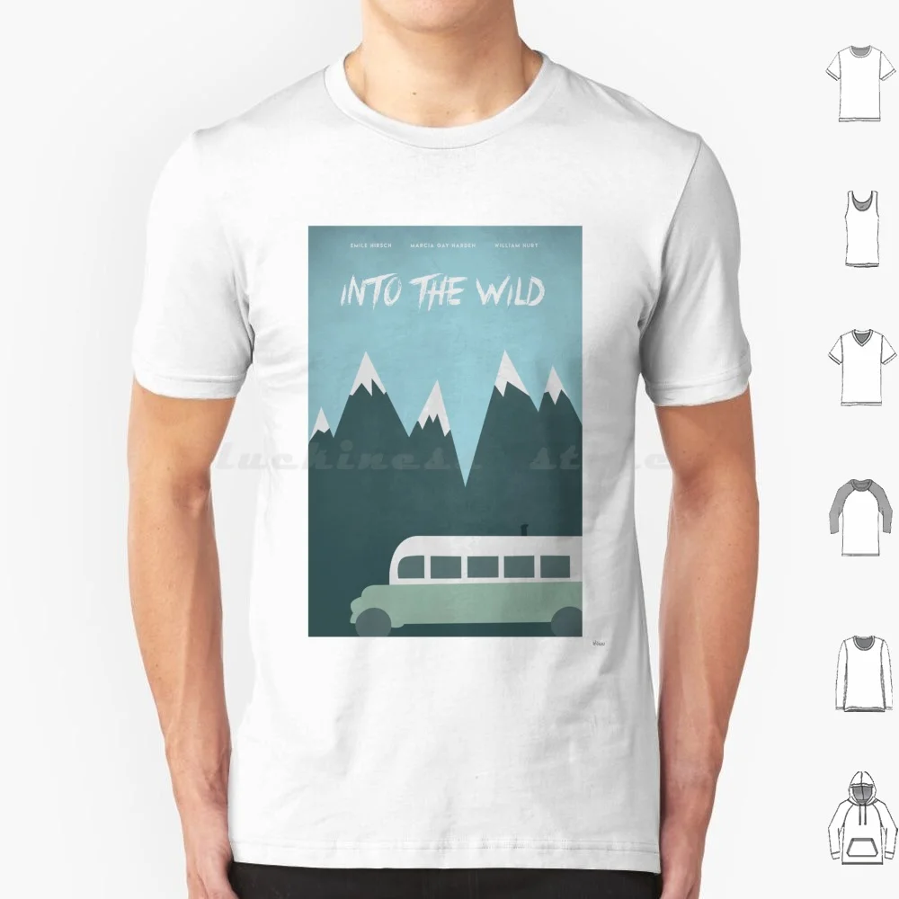 Into The Wild-Magic Bus-Minimalist Movie Poster T Shirt Men Women Kids 6xl Into The Wild Happiness Is Only Real When Shared