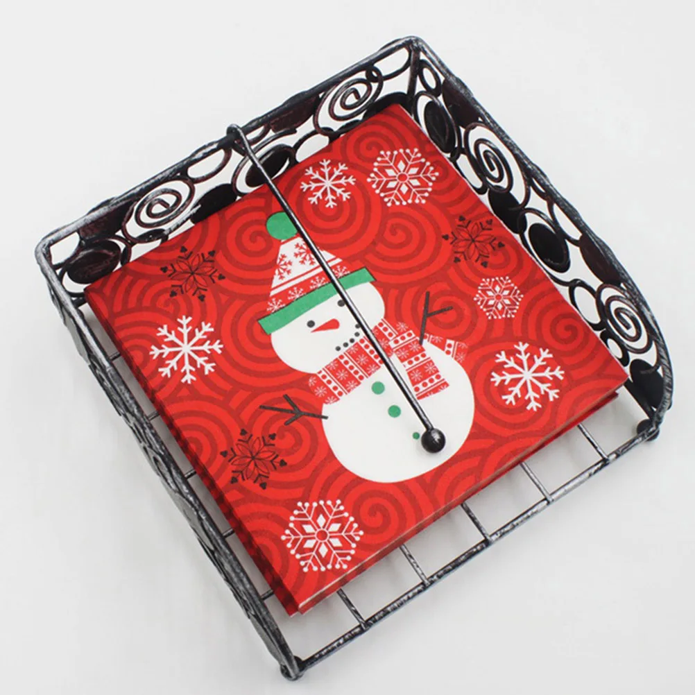 

20 Pcs/Set Christmas Snowman Napkin Decorations Napkins Holiday Paper Hand Towels Disposable Guest