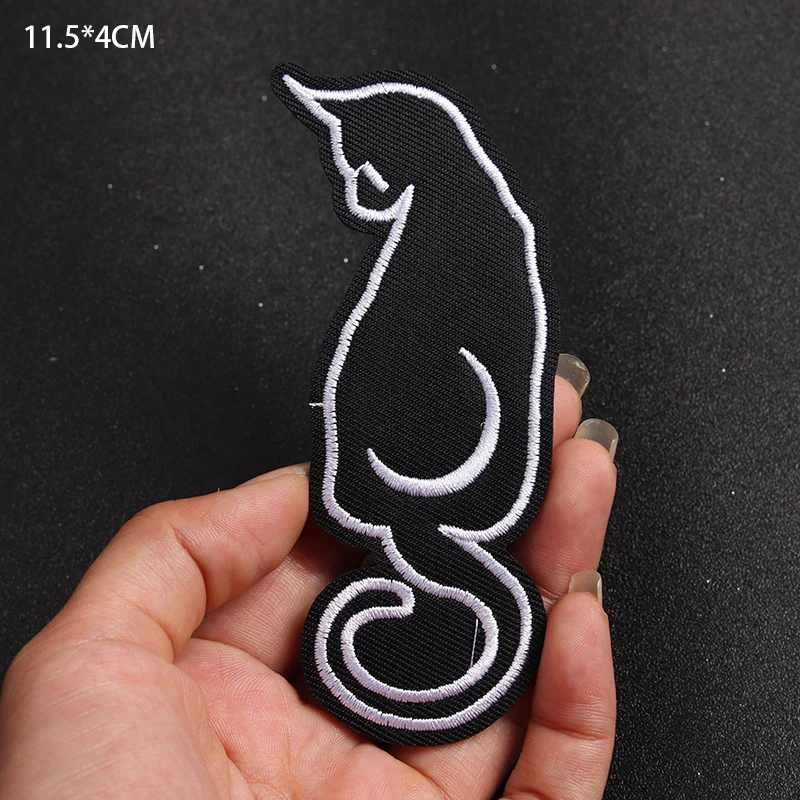 2024 New Animals Wolf Leopard Spider Web Patches Black Animal Pokers Rose Wolf Cat Appliques Iron On Clothes Jeans Badges