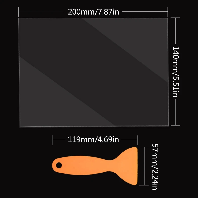 5 Pieces FEP Film Sheet 140 x 200 mm High Transmittance Strength, 0.15 mm Thickness Compatible with UV DLP 3D Printers 24BB