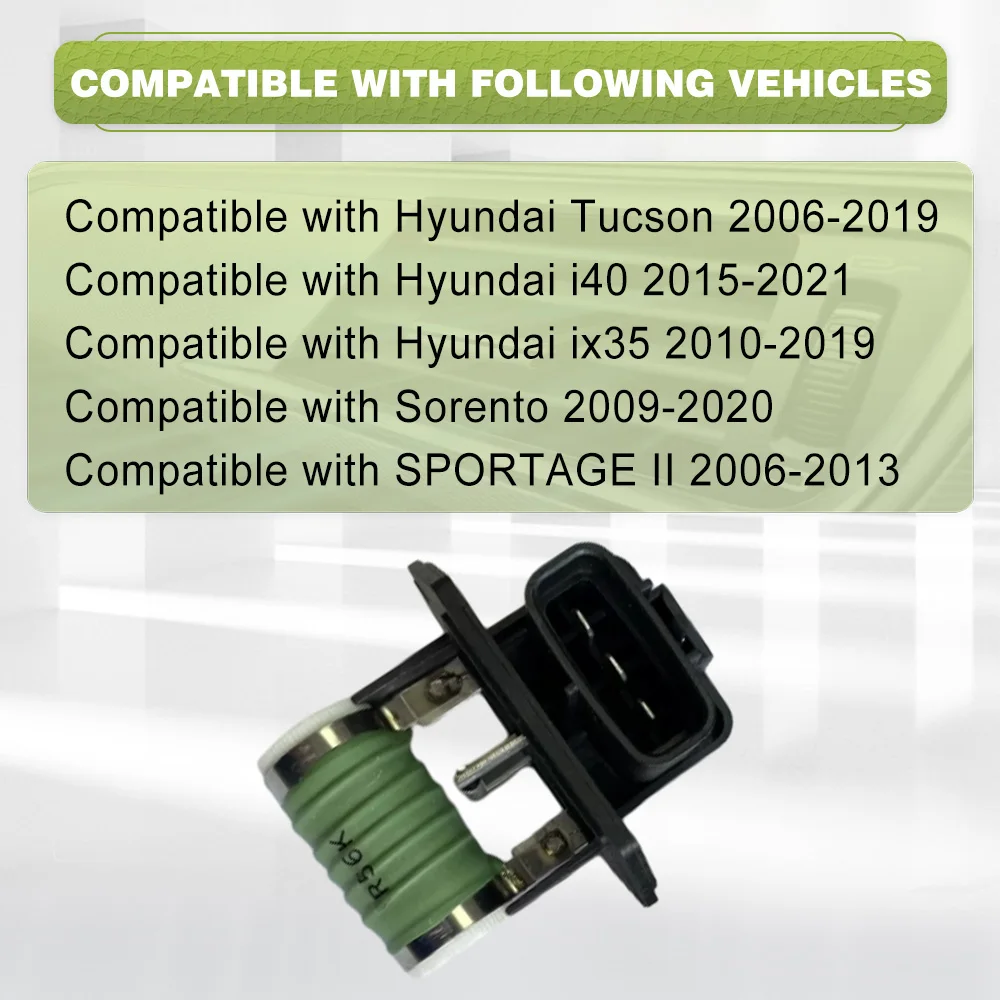 

Car Heater Blower Fan Motor Resistor For Hyundai Tucson i40 ix35 Sorento SPORTAGE II 25385-1F000, 253851F000, 25385-2S000