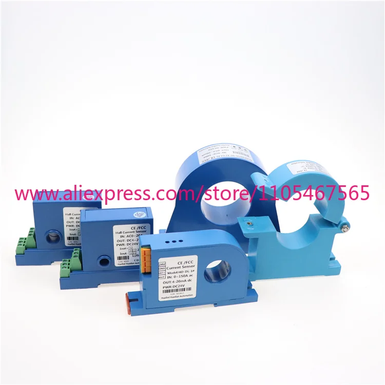

35Mm rail type AC/DC current sensor, 0-10A screw type open loop type Hall effect current sensor