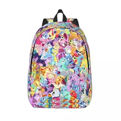 Back To School Gift Everypony Mess Retro Washable Laptop Bag My Little Pony Multi-Function Unisex Rucksack For Work Office