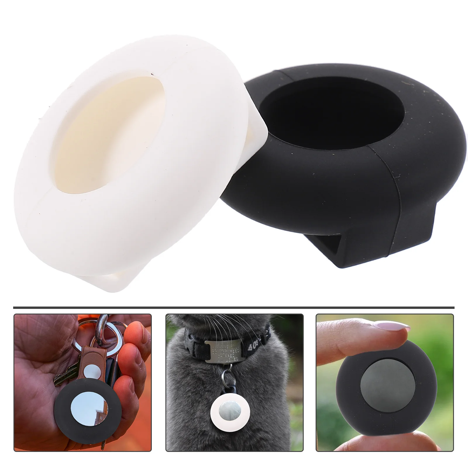 

2Pcs Anti Lost Shell for Silicone Tracer Protection Case Cover Small Protector Accessory Tracer Protection