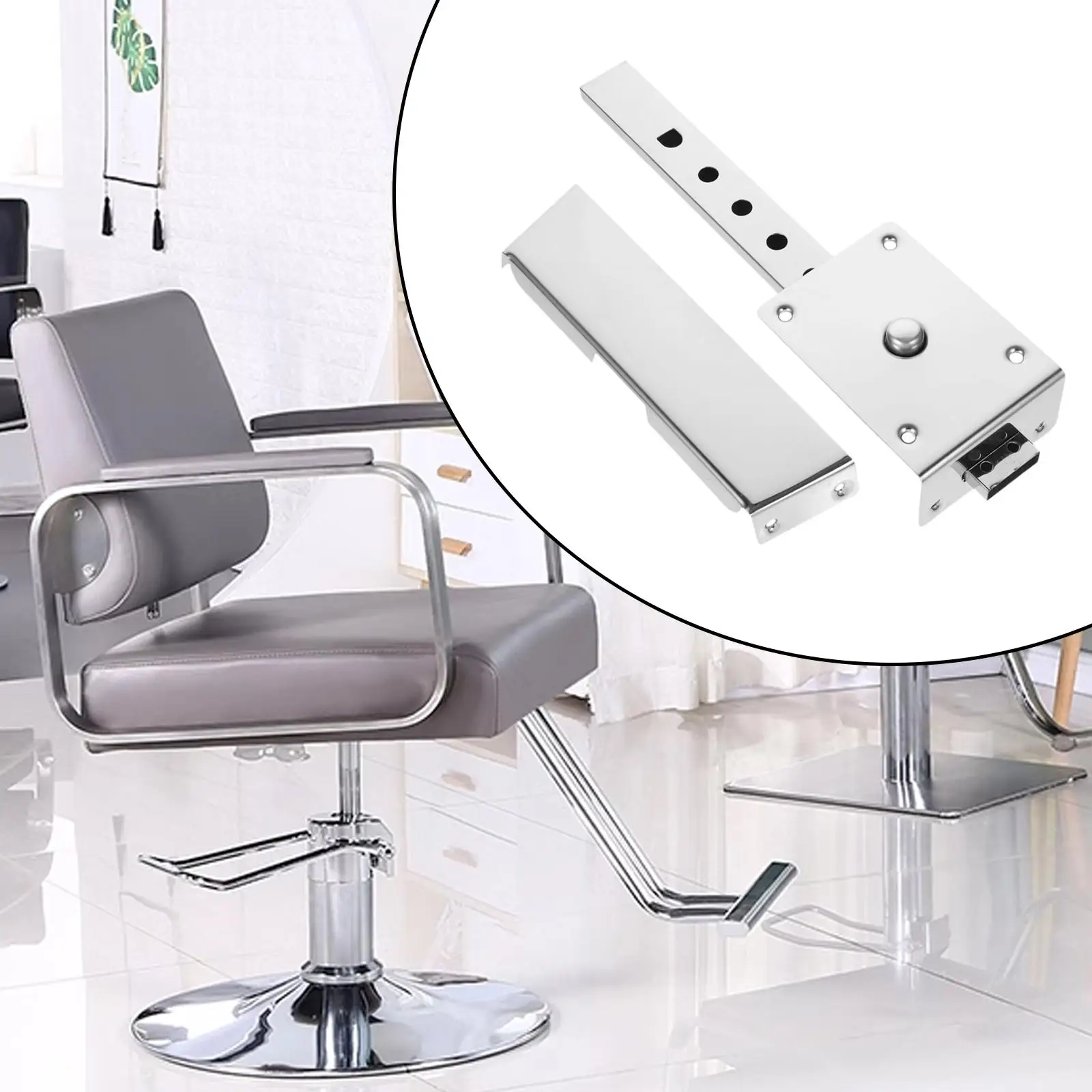 

Salon Chair Headrest Bracket Adjustable Lift Install Practical Portable Metal Beauty Chair Accessory Headrest Support