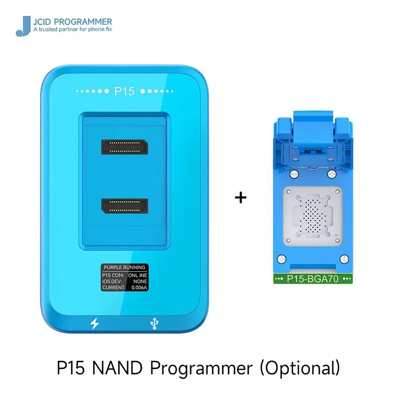 JC P15 Nand Programmer With BGA60 BGA70 BGA315 BGA110 For Phone 6-15PM Nand Flash Non-removal Purple Reading and Writing Repair