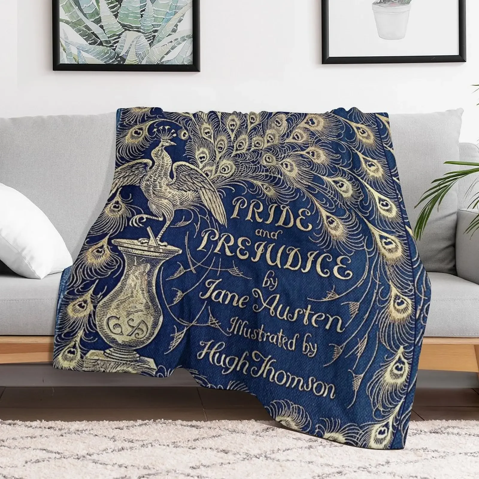 Pride And Prejudice Peacock Edition Book Cover Throw Blanket Decorative Beds Sofa Throw Blankets