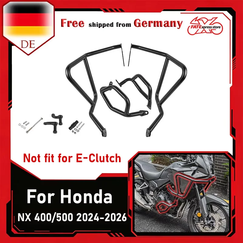 WOLFLINE Für Honda NX400 NX500 2024-2026 Motorrad Sturzbügel Motorschutz Highway Bumper Bars Sturzkäfig Nicht passend für