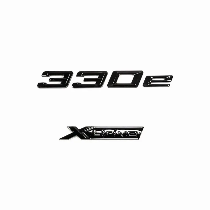 

2Pcs New 3d Car Letters For BMW 330i 330e Xdrive E90 G20 E46 E36 Lettering Emblem Logo Badge Sticker Trunk Accessories