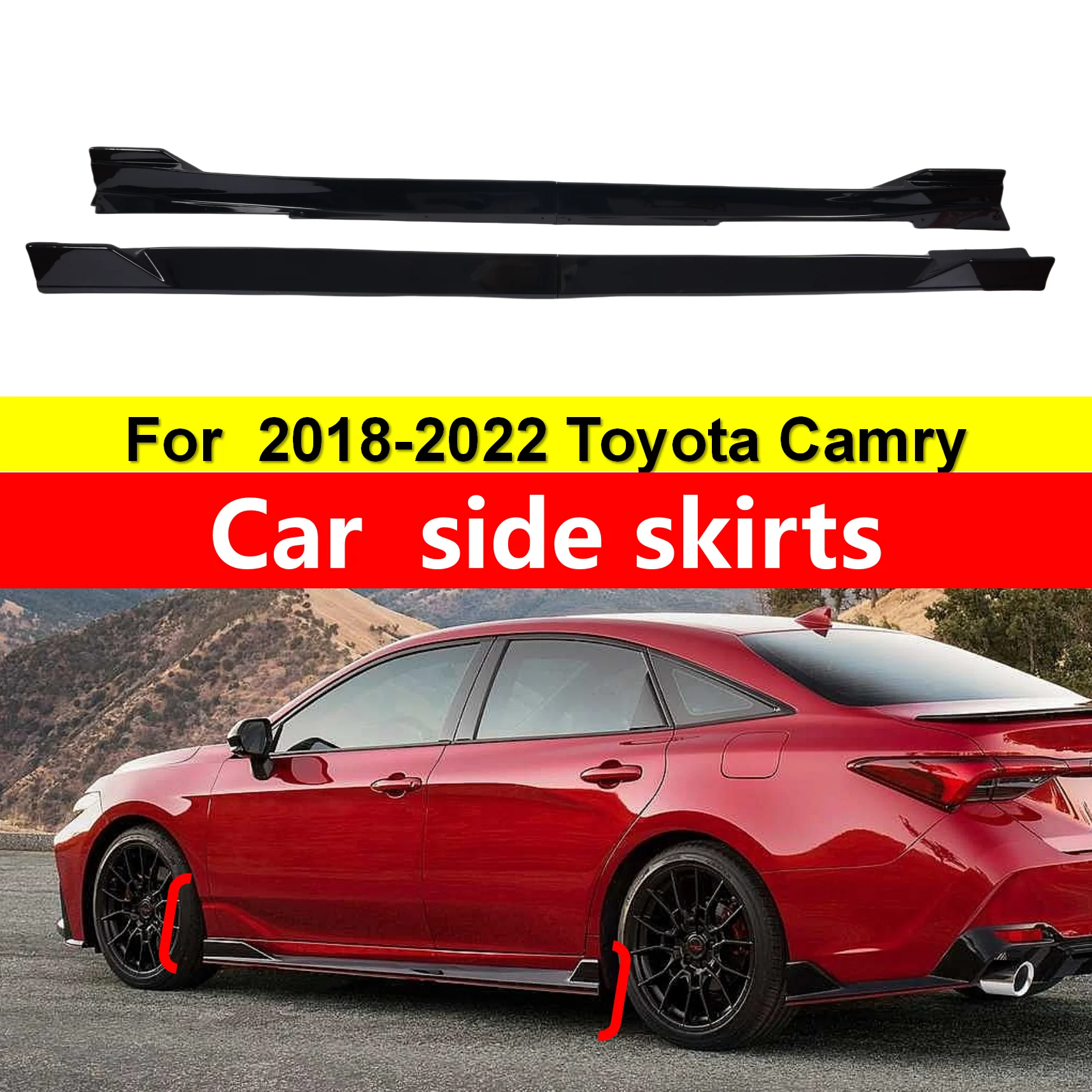 

TRD sports side skirt body kit side separator For Toyota Camry automotive accessories 2018-2022