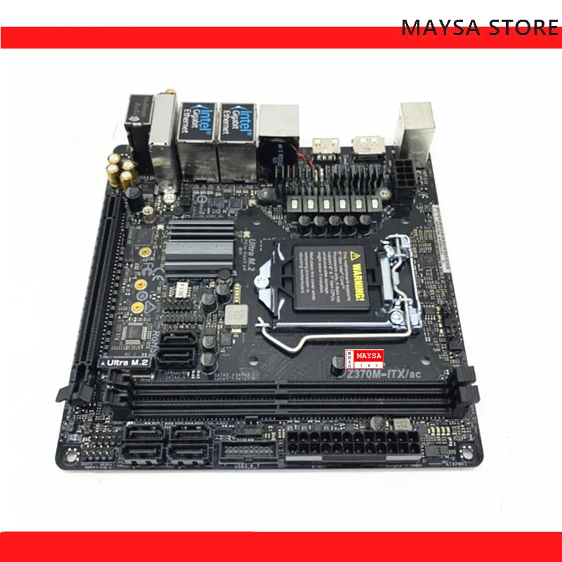 Z370 LGA 1151 Motherboard For ASRock Z370M-ITX/ac Motherboard 2×DDR4 32GB PCI-E 3.0 M.2 USB3.1 Mini-ITX