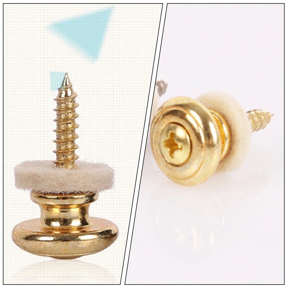 

6pcs Metal Strap Locks Electric Belt Fixator Anti-Fall Button Pin For Bass Strap Accessories Guitar Parts Anti-Skid Guitar Belt