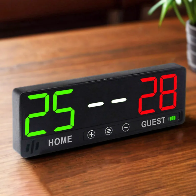 CHEETIE CP99 Newly Developed Mini Digital Scoreboard Crystal Clear Visibility 4 Digits Electronic Score Keeper Scoreboard