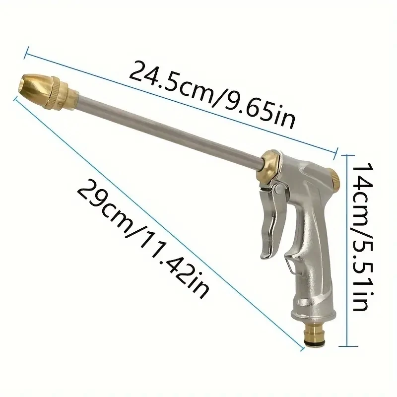 High Pressure Garden Sprayer Adjustable Water Hose Nozzle Spray Gun for Plants Watering Lawn Cleaning