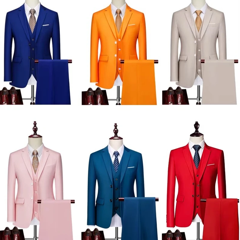 

Мужской деловой повседневный костюм, комплект из трех предметов