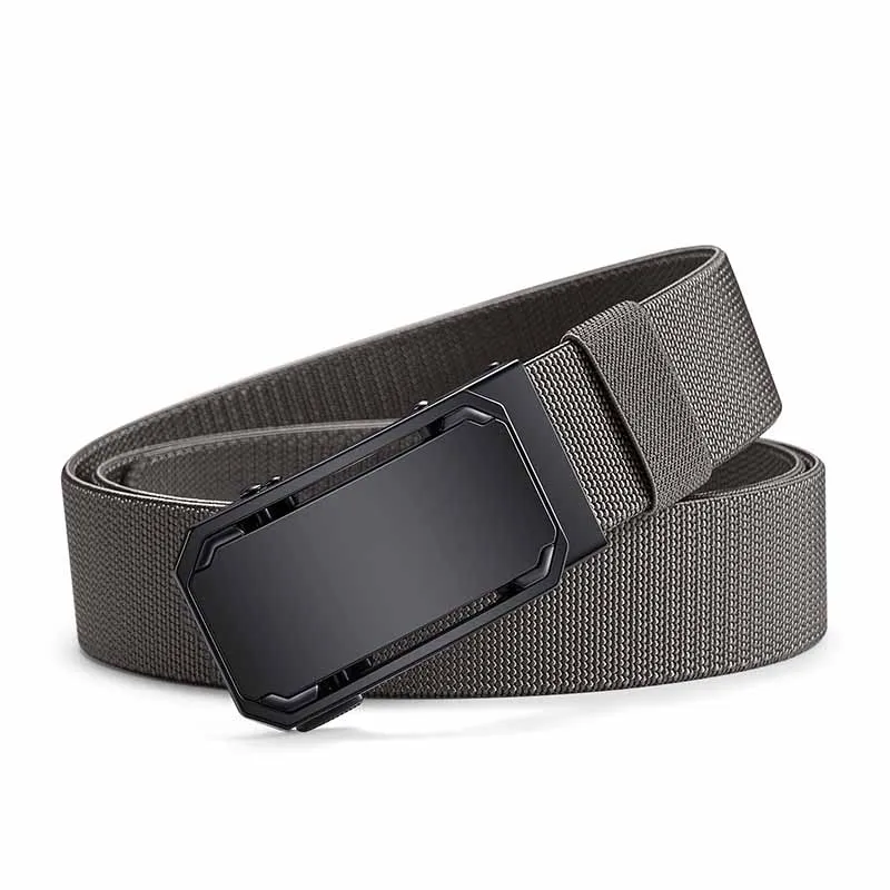 جديد الرجال أحزمة الاتجاه مرونة Edentulous تصميم الرجال سبيكة التلقائي مشبك قماش أحزمة ، في الهواء الطلق الرجال والنساء أحزمة عادية #3