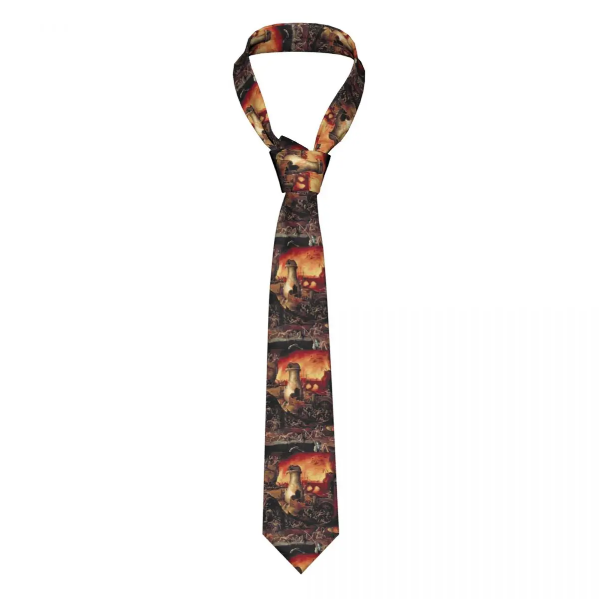 

Mens Tie Slim Skinny Hieronymus Bosch Print Necktie Fashion Necktie Free Style Men Tie Party Wedding