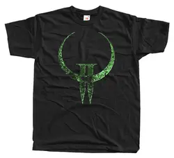 QUAKE 2 LOGO GAME T shirt BLACK WHITE SIZES FROM S TO 5XL