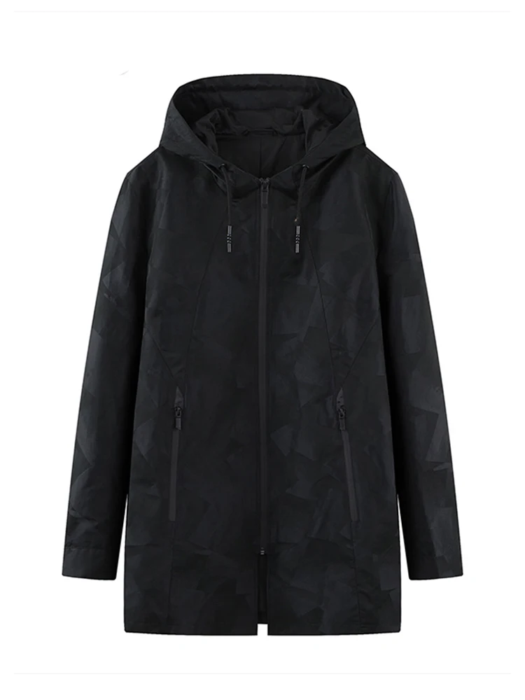 

Удобная мужская ветровка с капюшоном Jaet с камуфляжным рисунком, осенняя верхняя одежда средней длины, брендовые товары для излишков, молодежная мода