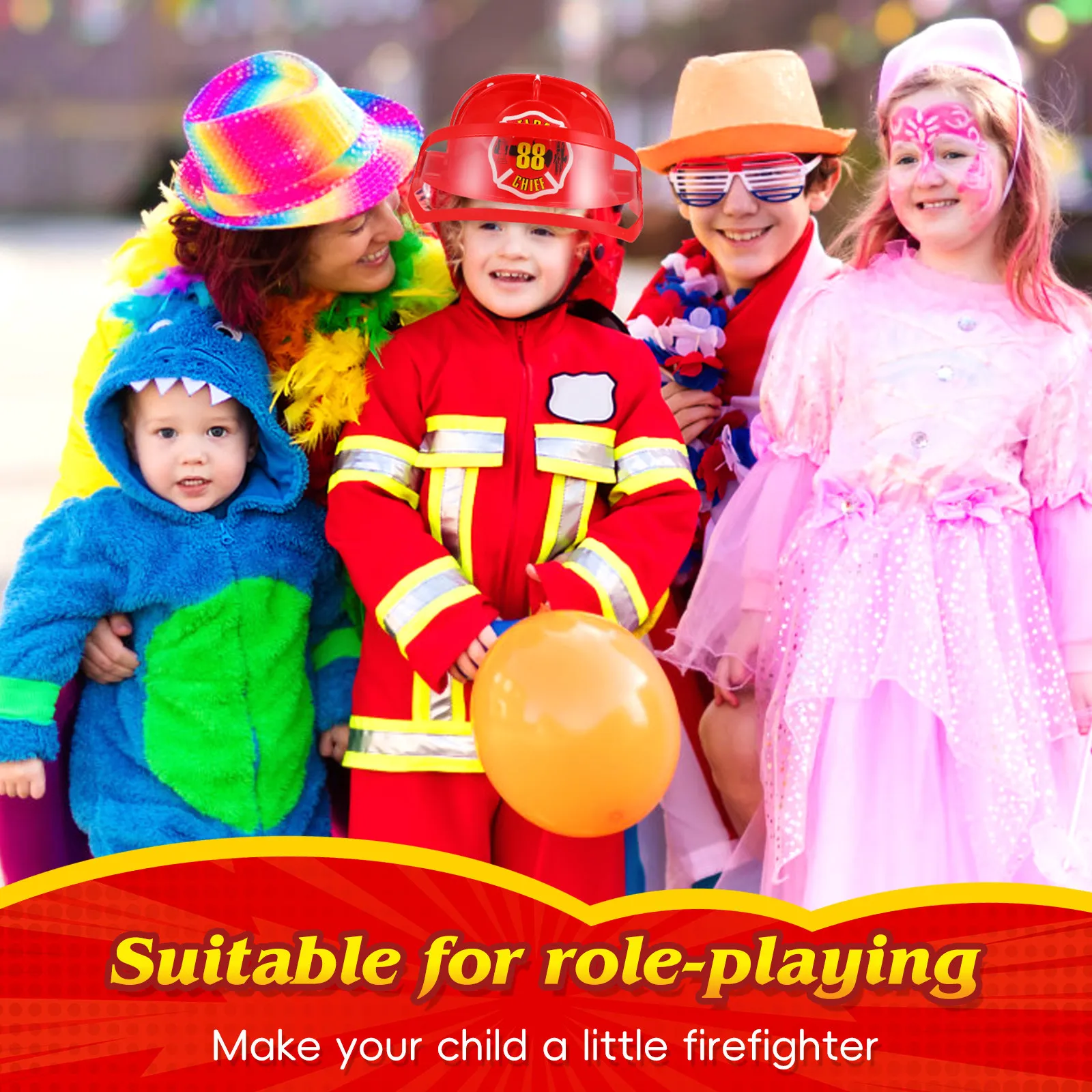 Adjustable Red Fire Safety Educational Creative Role Play for Kids Children Fun Learning Safety Toy