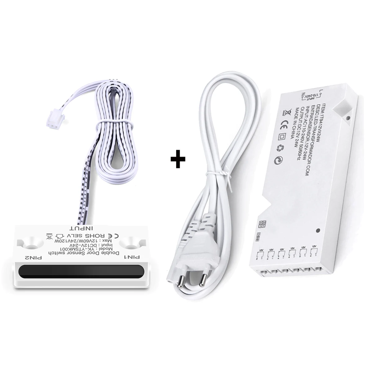 محول إضاءة LED DC12V مع مفتاح مستشعر حركة للتحكم في الباب لشريط COB LED DIY مصباح الخزانة المنزلي