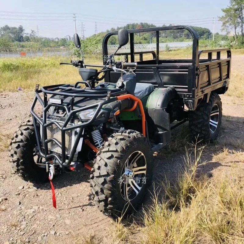 All Terrain Mountain Bike Axle 250 Agricultural Vehicle 4 Wheel Motorcycle 4WD Farmer's Bike with Bucket Big Bull Beach Bike