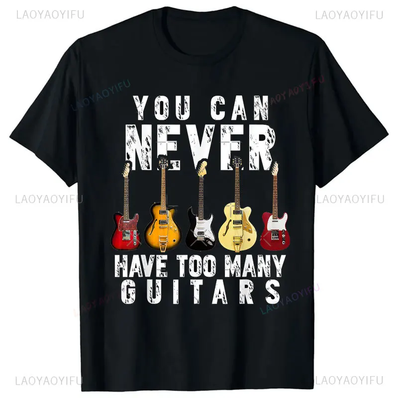 Funny Electric Guitar Music Style Short Sleeve Tshirt Fashion Man T Shirts Summer Casual O-neck Cotton T-Shirts Streetwear Tees image 2