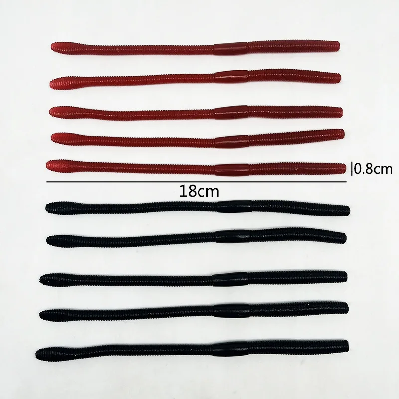 10 قطعة الديدان وهمية المطاط اللعب الديدان واقعية البلاستيك تململ لعبة دودة الأرض مزرعة القلق الإغاثة لحفلة الهالوين #4