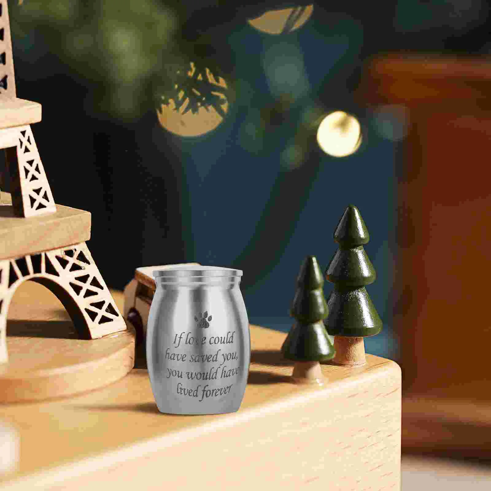 

Mini Pet Urn Aluminum Alloy Cremation Memorial Pet Cremation Urn Pet Funeral Keepsake Urn Small Urn for Pet Ashes