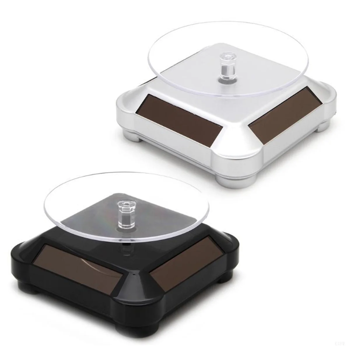 AA98 Rotating Display Stand 360 Degree Solar Power Rotating Turntable Display Stand Black