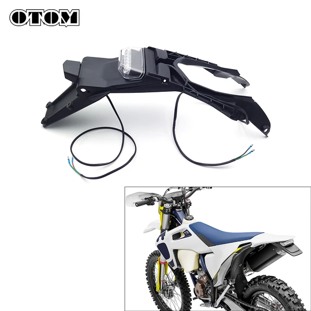 OTOM Motorcycle Rear Fender Tail Light LED Taillight Bracket License Number Plate Lamp Dirt Bike For HUSQVARNA FE TE 150 250 450 AliExpress