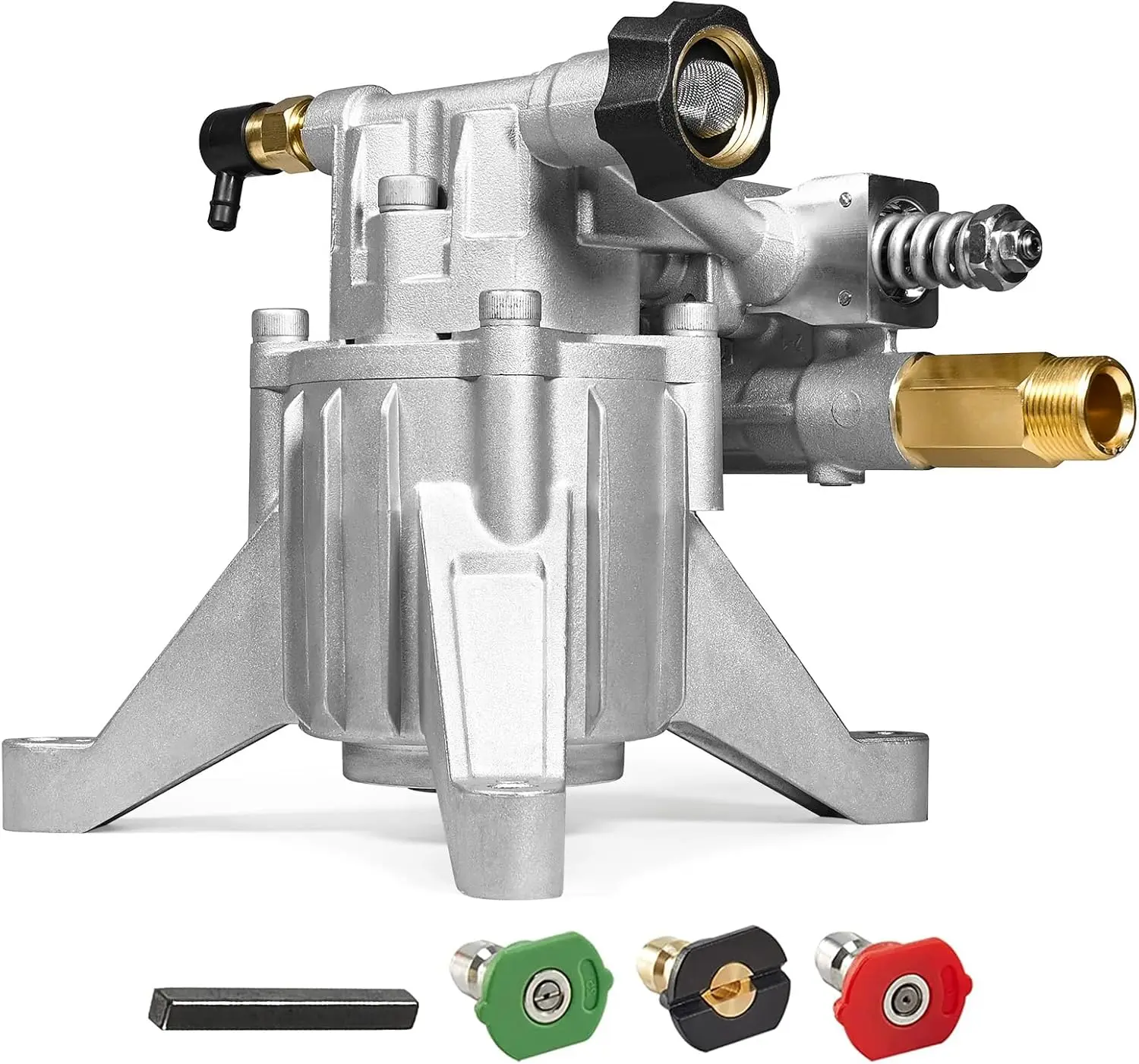 

Vertical Pressure Washer Pump, 7/8" Shaft, Max 3100 PSI @ 2.5 GPM, Rear Inlet/Outlet for Gas Washers