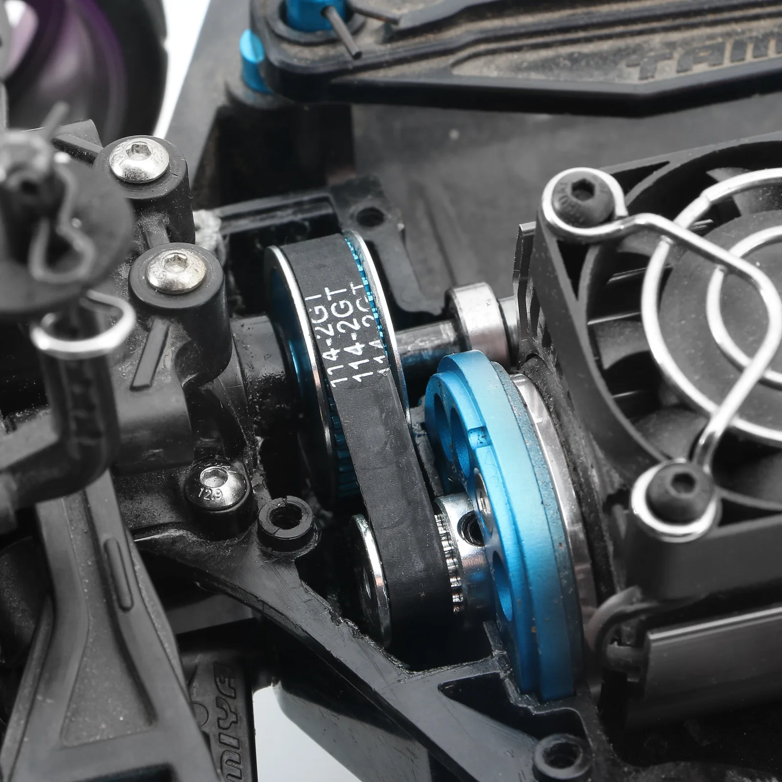 TT02 transmisión por correa de bajo ruido 16T 40T sistema de engranajes de transmisión DIY modificar piezas de mejora para coche Tamiya TT02 TT-02 1/10 RC