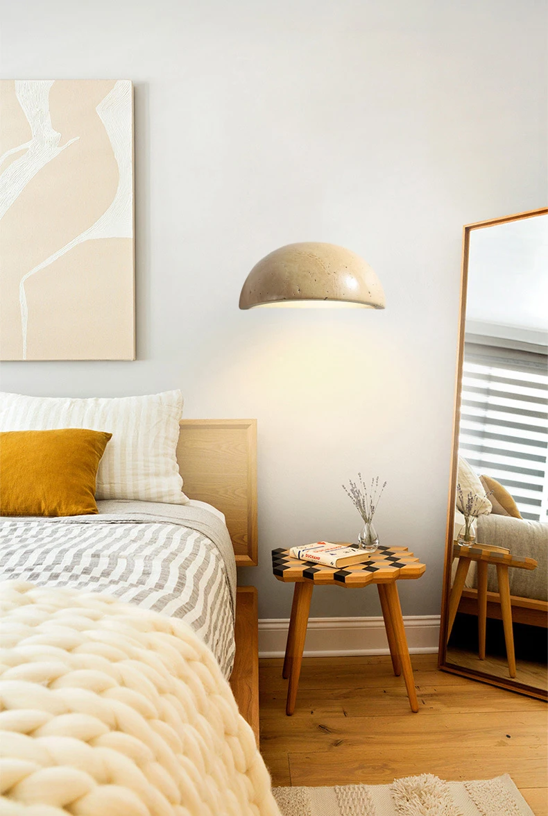 Mini LED Wall Light Natural Stone Sconce