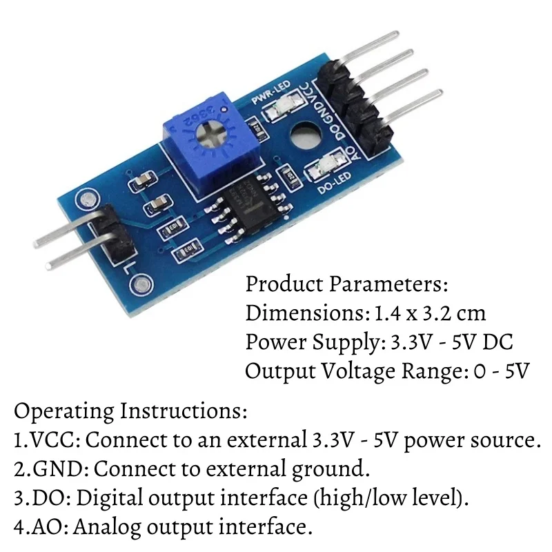 FSR402 RFP602 Resistive Thin-Film Pressure Sensor Pressure Switch Long-Tail Voltage Conversion Module