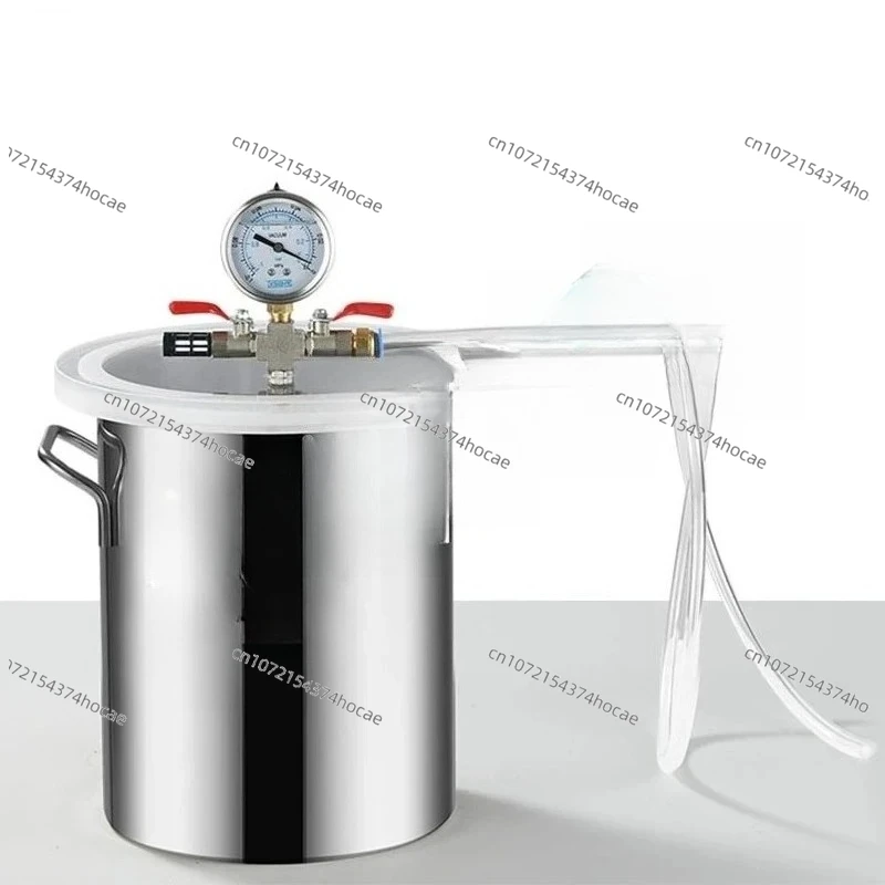 Stainless Steel Vacuum Chamber 2/3/6/13 Gallon Vacuum Defoaming Barrel 6L/12L/21L/50L Vacuum Degassing Chamber Silicone