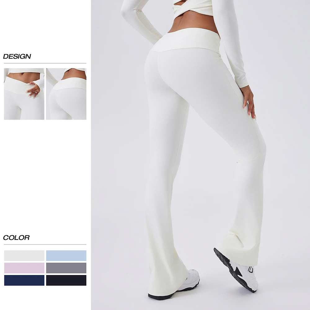 

Широкие брюки-клеш с высокой талией, леггинсы для фитнеса, женские расклешенные брюки, эластичные леггинсы для йоги, колготки для тренировок в тренажерном зале с эффектом пуш-ап