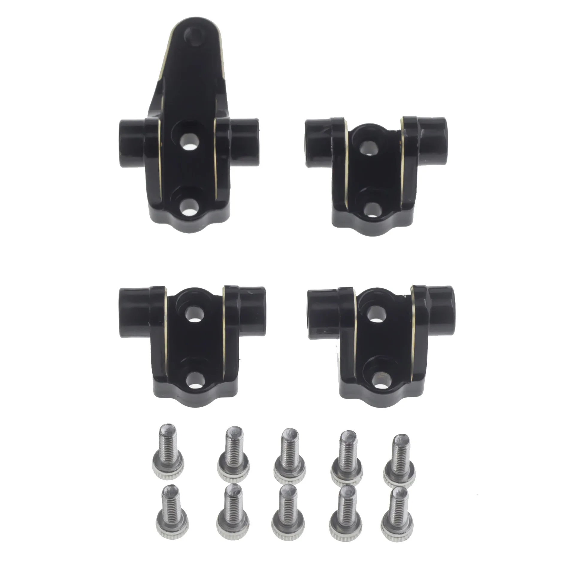 4pcs Brass Front and Rear Axle Mount Set Suspension Links Stand Holder 8227 for Trxs TRX4 1/10 RC Crawler Car Upgrade Parts