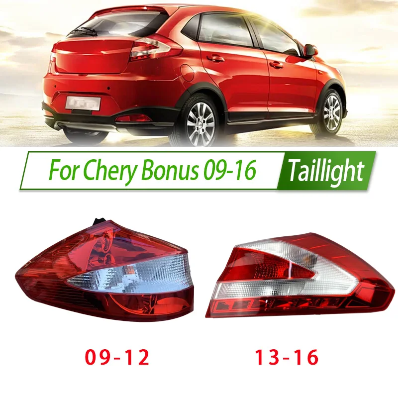 

For Chery Bonus 09-16 Car Taillight Assembly OEM Style Rear Lamp with Turn Signal Reverse Light Direct Fit Replacement