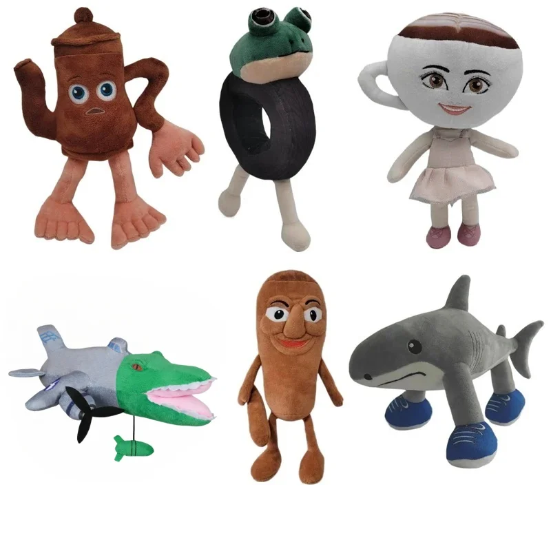 

New Tungtungtung Sahur Italian Brain Rot Animals Telalaero Telala SHARK Anime Plush Plushie Peluches Stuffed Dolls Toy Gifts