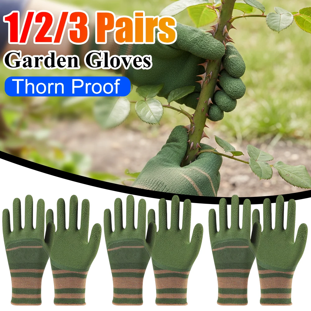 

1-10 пар садовых перчаток, устойчивых к шипам, для обрезки роз, рабочие садовые перчатки, перчатки для роз, кактусов и ежевики