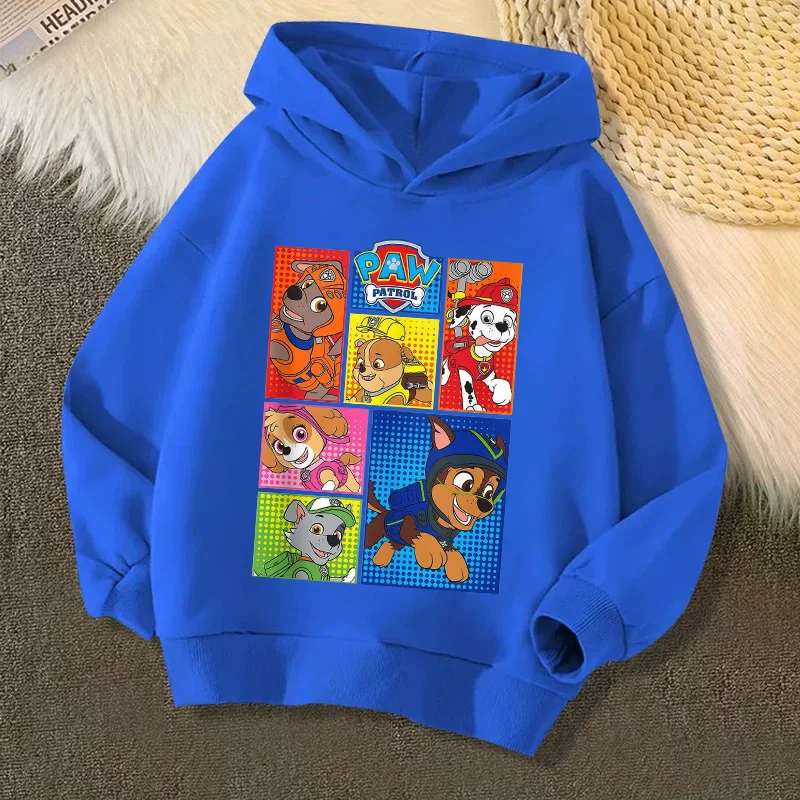 Cute PAW Patrol Kids Hoodies Skye Rubble Print Sweatshirt Trendy Long Sleeve Pullover Toddler Boys Girls Daily Outfit Gifts