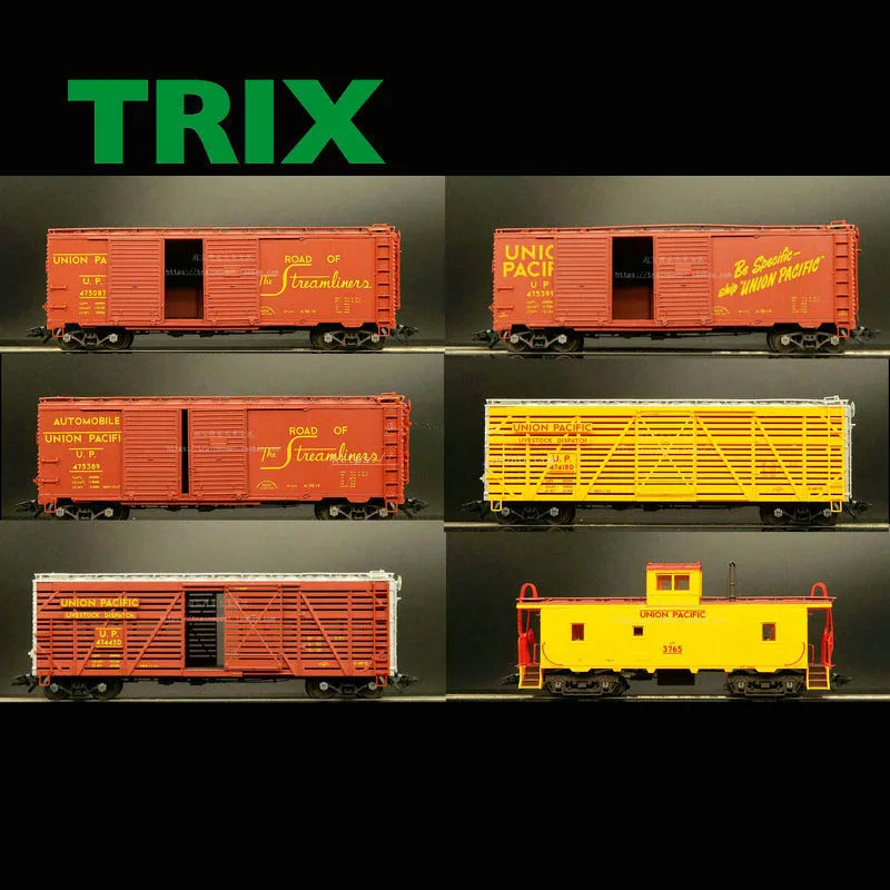 TRIX Train Model HO 1:87 24914 UP Lian Tai Truck Six-section United States Can Be Equipped with Big Boy Train Model Carriage