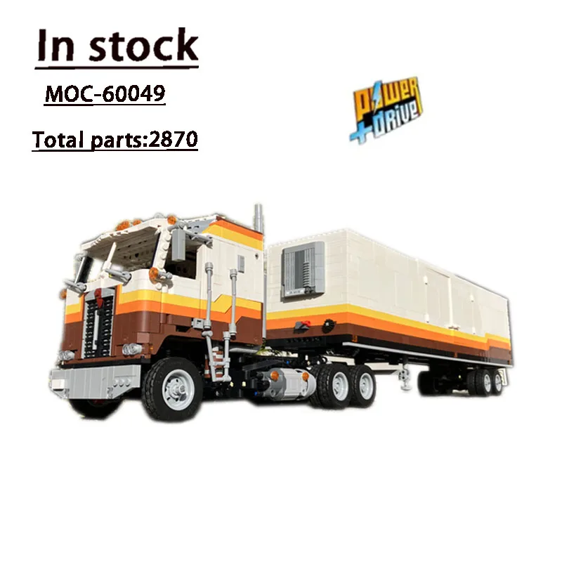 MOC-141909&MOC-143449 Combination Electric Vintage Truck Assembly Splicing Car Building Block Model Boy Kids Birthday Toy Gift